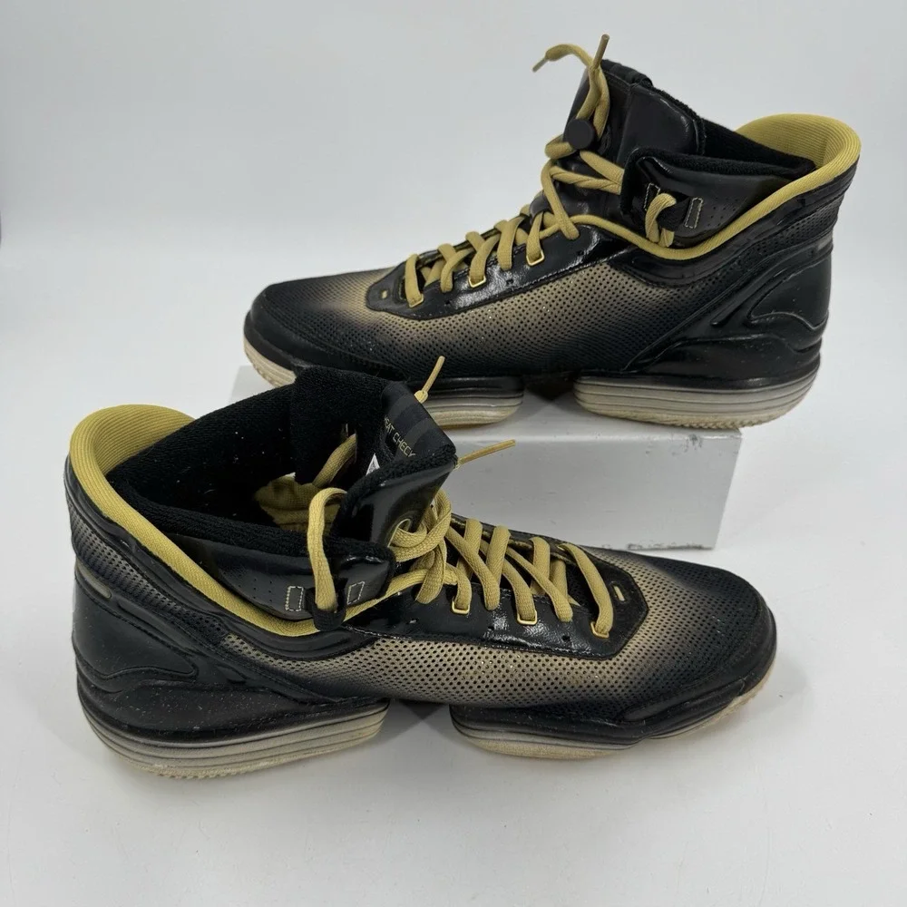 MEN'S ADIDAS SM TS‎ HEAT CHECK NA US SIZE 14 BLACK GOLD G22681